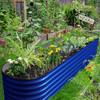 OLLE GALVANIZED RAISED GARDEN BEDS 12-IN-1 GARDEN BEDS, 4X8, COBALT BLUE