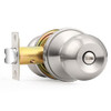 PROBRICO BRUSHED NICKEL BALL PRIVACY DOOR KNOB KEYLESS INTERIOR DOOR LOCK