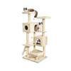 AMAZON BASICS EXTRA LARGE CAT TREE TOWER WITH DUAL CONDO CAVE - BEIGE