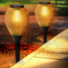 ORTINY SOLAR PATHWAY LIGHTS OUTDOOR, 2 PACK IP65 WATERPROOF - BLACK