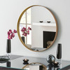 PAIHOME ROUND BATHROOM MIRROR STAINLESS STEEL GOLD ROUND MIRROR - GOLD