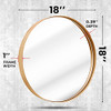 PAIHOME ROUND BATHROOM MIRROR STAINLESS STEEL GOLD ROUND MIRROR - GOLD