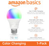 Amazon Basics Smart A19 LED Light Bulb Color Changing 9W 60W Equivalent 1 Pack Amazon Basics Smart A19 LED Light Bulb Color Changing 9W 60W Equivalent 1 Pack