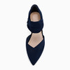 Coutgo Womens Low Kitten Heel Dress Shoes Pointed Toe Slip on Ankle Strap Cutout