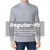 GALAXY BY HARVIC MEN'S LONG SLEEVE TURTLE NECK T-SHIRT - SIZE: L - HEATHER GRAY New