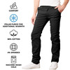 GALAXY BY HARVIC MEN’S HEAVYWEIGHT FLEECE-LINED STRETCH PANTS, BLACK, SIZE:40X31 New