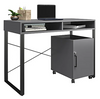 Brenton Studio Bexler 42 W Desk with Mobile Cart 5702757 - Gray/Black