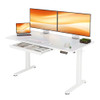 YDN ELECTRIC STANDING DESK DRAWERS 55 X 24 INCH ADJUSTABLE STAND UP - WHITE