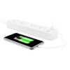 AMAZON BASICS RECTANGLE POWER STRIP 3 OUTLET 3 USB PORTS 5 FT CORD - WHITE