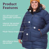 MARMOT WOMEN'S MONTREAL MIDTHIGH LENGTH DOWN PUFFER CT PLUS 2XL ARCTIC NAVY PLUS New