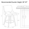 CARTERCHAIRR COUNTER HEIGHT BARSTOOLS, 26" - BEIGE