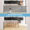 KISKIZ 75 INCH RETRACTABLE BABY DOG GATE WIDE EXTRA LARGE OPENINGS - GRAY