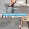 KISKIZ 75 INCH RETRACTABLE BABY DOG GATE WIDE EXTRA LARGE OPENINGS - GRAY