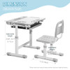 Rengue Kids Desk and Chair Set Height Adjustable School Study Desk and Chair