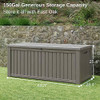 EAST OAK OUTDOOR STORAGE BOX 150 GALLON DECK BOX WR CODE DB23003-GRAY - GRAY