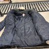 SPIRE PUFFER JACKET REMOVABLE WHITE FAUX FUR TRIM HOOD - SIZE: WOMEN XL - NAVY New