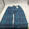 BELLO WOMEN'S EXTRA SOFT FLEECE PAJAMAS PANTS - M - BLUE/GREEN PLAID New