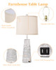 AUZONIMICS TABLE LAMPS SET OF 2 FARMHOUSE BEDSIDE LAMPS - OFF-WHITE