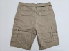 BLU ROCK NEW YORK 10" INSEAM CARGO POCKET W/BELT INCLUDED SHORTS MEN 36 - KHAKI New