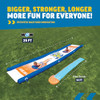 WOW SPORTS MEGA WATER SLIDE GIANT BACKYARD SLIDE W/ SPRINKLER - BLUE New