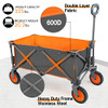 PORTAL COLLAPSIBLE WAGON, FOLDABLE BEACH WAGON CART, ALL TERRAIN, 225LBS - GREY