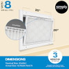 SIMPLY 20X25X1 AIR FILTER MERV 8 MPR 600 6 PACK - WHITE New