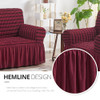 NICEEC Love Seat Slipcover Red Love Seat Cover 1 Piece Easy Fitted Sofa Couch