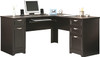 Realspace Magellan 59" W L-Shape Corner Desk 101095 - Espresso New