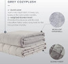 DEGREES OF COMFORT WEIGHTED BLANKET 30 LBS, KING SIZE, DC51-0010 - GRAY New