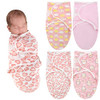 4 Pcs Preemie Baby Swaddle Wrap Adjustable Cotton Preemie Swaddle Blanket New