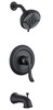 ELLO&ALLO MATTE BLACK SHOWER FAUCET TUB SPOUT SINGLE HANDLE COMBO SET - BLACK