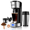 BONSENKITCHEN PROGRAMMABLE SINGLE SERVE COFFEE MAKERS CM8006 - BLACK/SILVER
