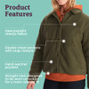 MARMOT WOMEN'S AROS BUTTON-UP JACKET - FLEECE WITH RETRO STYLE - S - NORI New