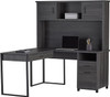 Realspace DeJori 59" W L-Shape Corner Desk With Hutch 6794063 - Charcoal