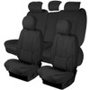 Zone Tech Full Set of 5 Seat Covers for Cars Waterproof Nappa Leather - Black New