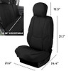 Zone Tech Full Set of 5 Seat Covers for Cars Waterproof Nappa Leather - Black New