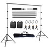 BackDrop Stand, 9ft x 10ft Heavy Duty Stands Supports Kit Carry Bag - Black