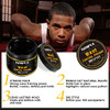 GOIPLE NATURAL POMADE FOR MEN 4OZ STRONG HOLD AND LAYERED WAVES - BLACK New