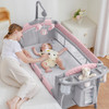 ADOVEL BABY BASSINET BEDSIDE CRIB PACK PLAY MATTRESS DIAPER CHANGER - PINK