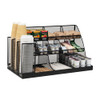 MIND READER CUP AND CONDIMENT STATION KITCHEN METAL MESH - BLACK METAL