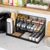 MIND READER CUP AND CONDIMENT STATION KITCHEN METAL MESH - BLACK METAL