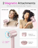 ANIEKIN HAIR DRYER IONIC LOW NOISE BLOW DRYER BRUSHLESS MOTOR F2 - PINK