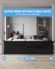 KISKIZ 165 INCH RETRACTABLE GATE,MESH BABY,EXTRA LONG DOG GATE - BLACK