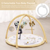 ANGELBLISS Baby Play Gym Mat, Kick Tummy Time Baby Activity Gym - Yellow