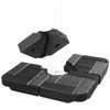 FRUITEAM 4PCS Patio Umbrella Base Stand, 183.6LB, XJSMWUB4BK - BLACK