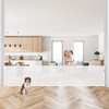 KISKIZ 145 INCH RETRACTABLE BABY GATES DOG GATE OPENINGS SH20.007-145 - WHITE