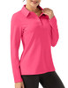 FKEEP WOMEN LONG SLEEVE POLO SHIRT GOLF SPORT TOP ATHLETIC SPORTSWEAR - L New