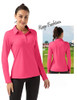 FKEEP WOMEN LONG SLEEVE POLO SHIRT GOLF SPORT TOP ATHLETIC SPORTSWEAR - L New