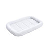 AMAZON BASICS AMAZONBASICS PADDED PET BOLSTER BED - 22" X 15" - WHITE/BLACK New