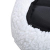 AMAZON BASICS AMAZONBASICS PADDED PET BOLSTER BED - 22" X 15" - WHITE/BLACK New
